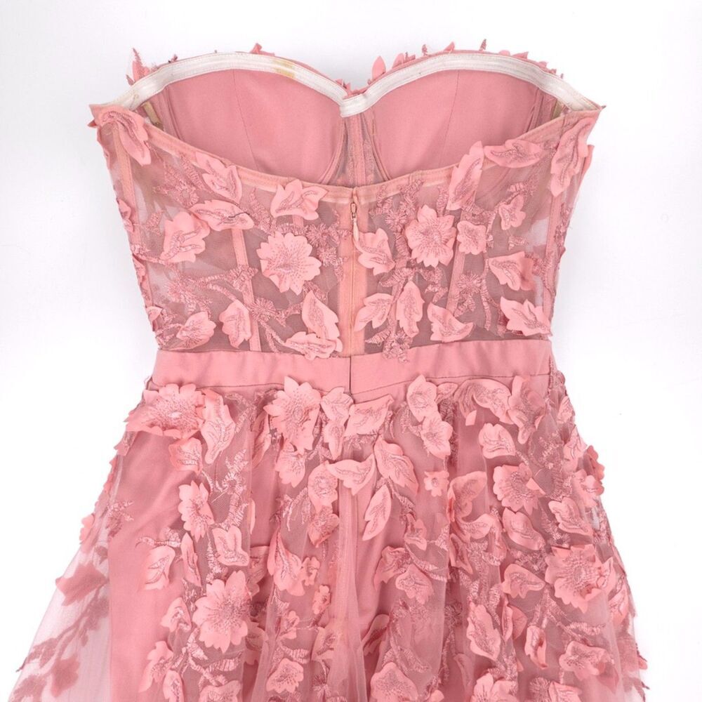 JOVANI 02845 Floral Applique Embellished Corset Gown Pink Romantic Pageant HOCO - Picture 8 of 14